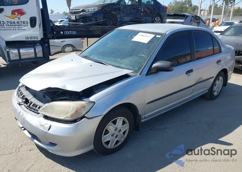 2004 Honda Civic Vp from USA, damaged, VIN 2HGES16444H593963